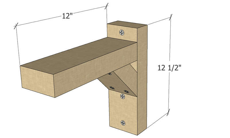2x4 lumber DIY wall rack for folding chairs
