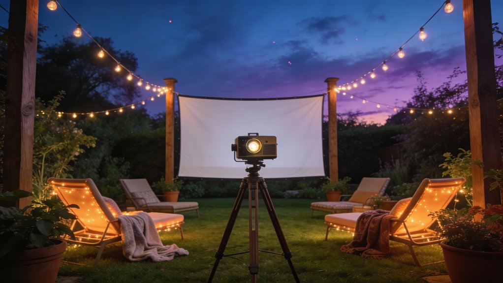 backyard cinema under stars