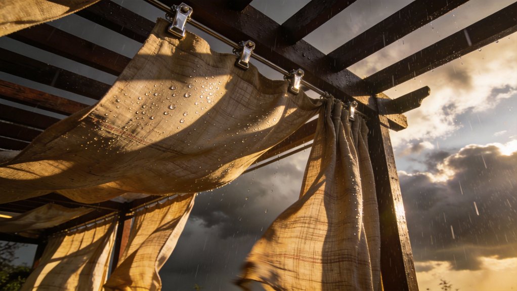 outdoor curtains protect and regulate